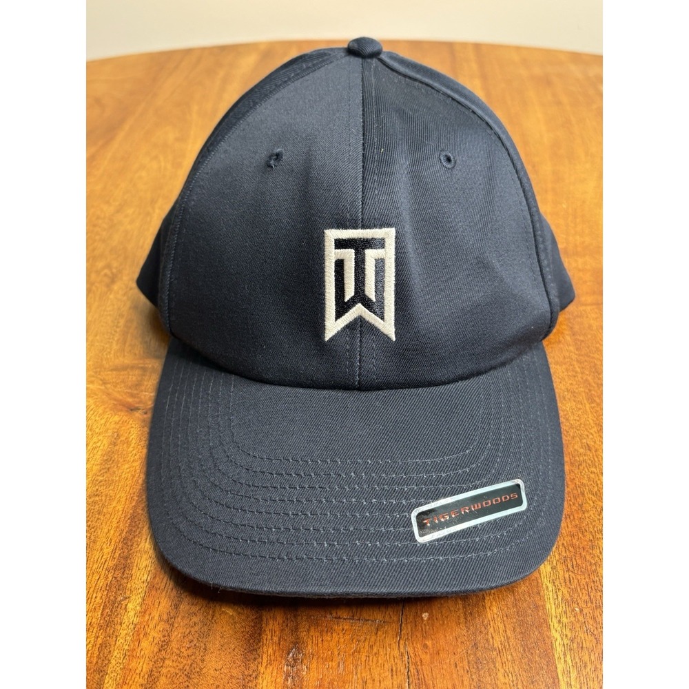 Vintage Nike Tiger Woods Golf Hat Black Adjustable TW Logo Cap